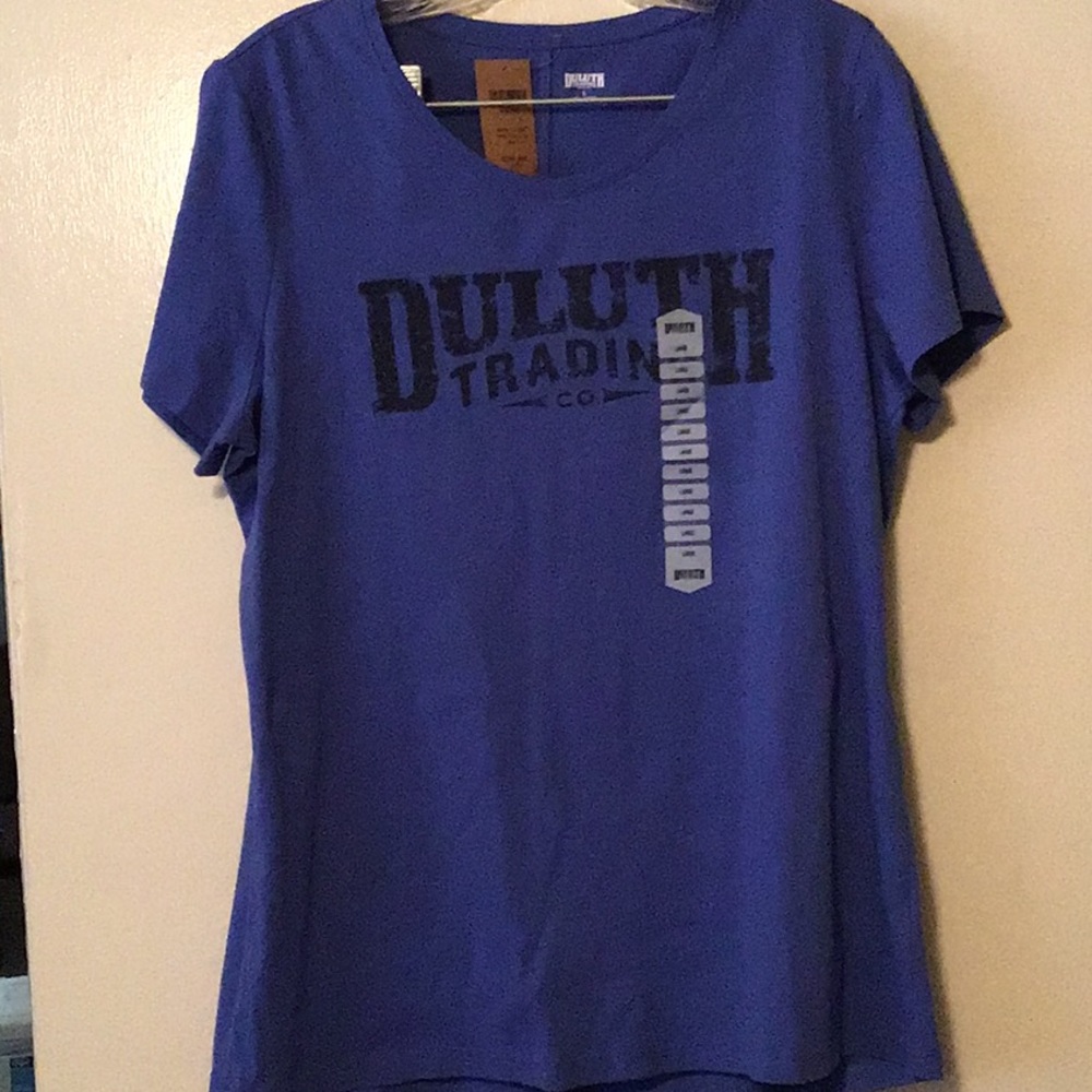 Duluth blue cotton short sleeve tee size L